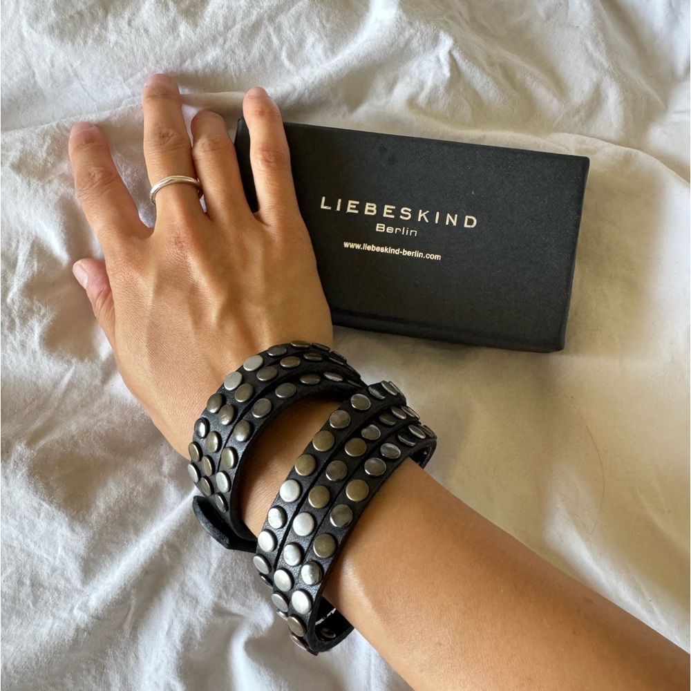 NEW Liebeskind studded leather wrap bracelet